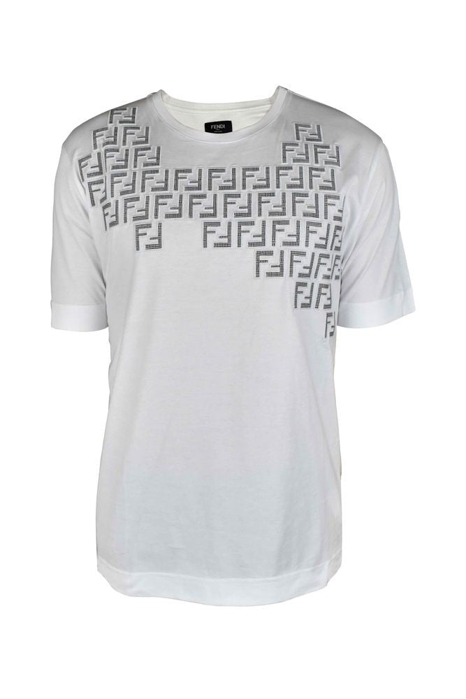 Fendi White Cotton T-Shirt