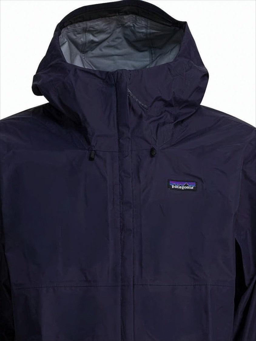 Patagonia Minimalist Dark Navy Nylon Jacket With Adjustable Features