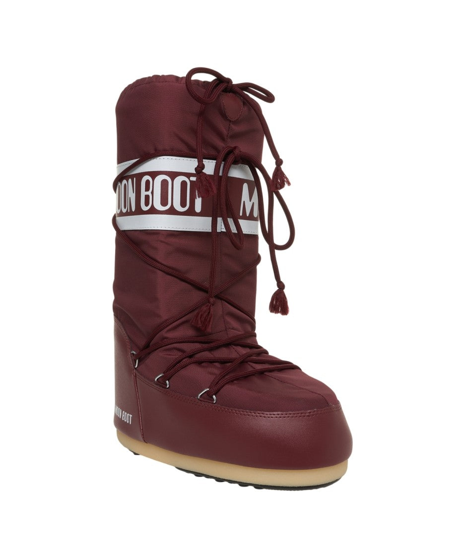 Moon Boot High-Insulated Burgundy Nylon Boots