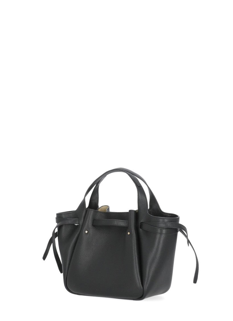 Tory Burch Black Textured Leather Removable Strap Shoulder Bag
