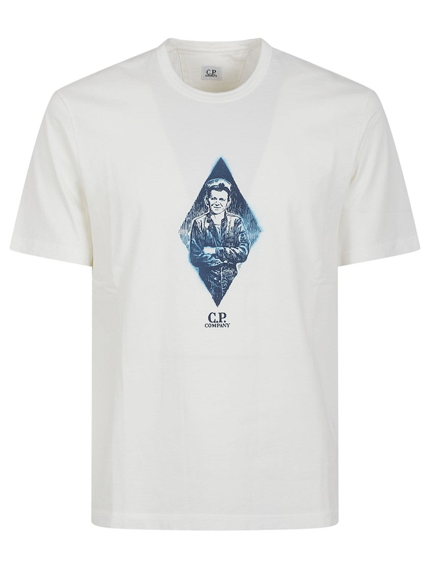 C.P. Company Graphic Print Crew Neck T-Shirt With Relaxed Fit
