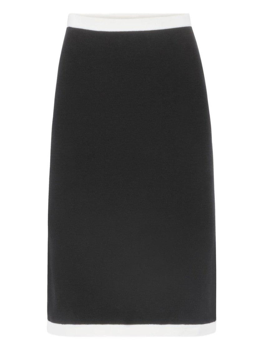 Nina Ricci Slim-Fit Black Midi Skirt
