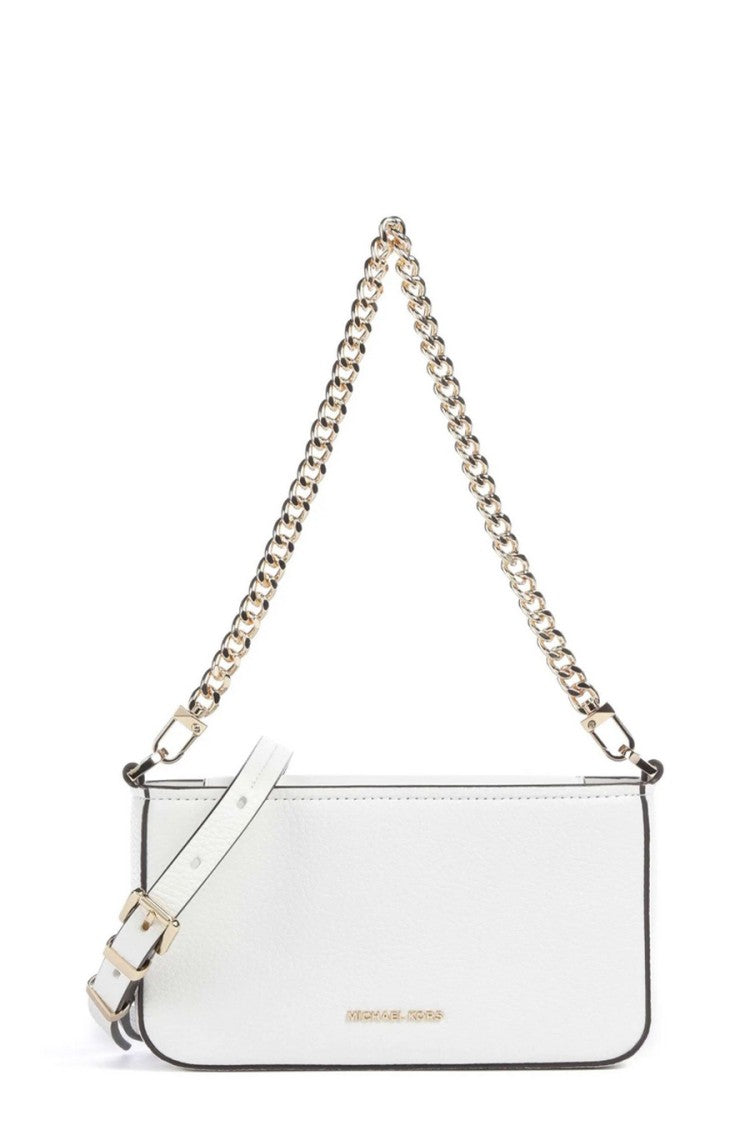Michael Kors Structured White Leather Shoulder Bag