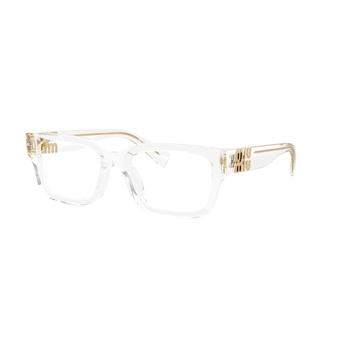 Miu Miu 0Mu 02Yv Transparent Acetate Square Frame Eyeglasses