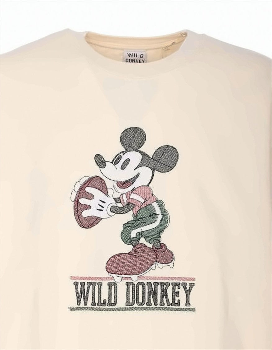 Wild Donkey Long-Sleeve Sweatshirt With Playful Embroidery