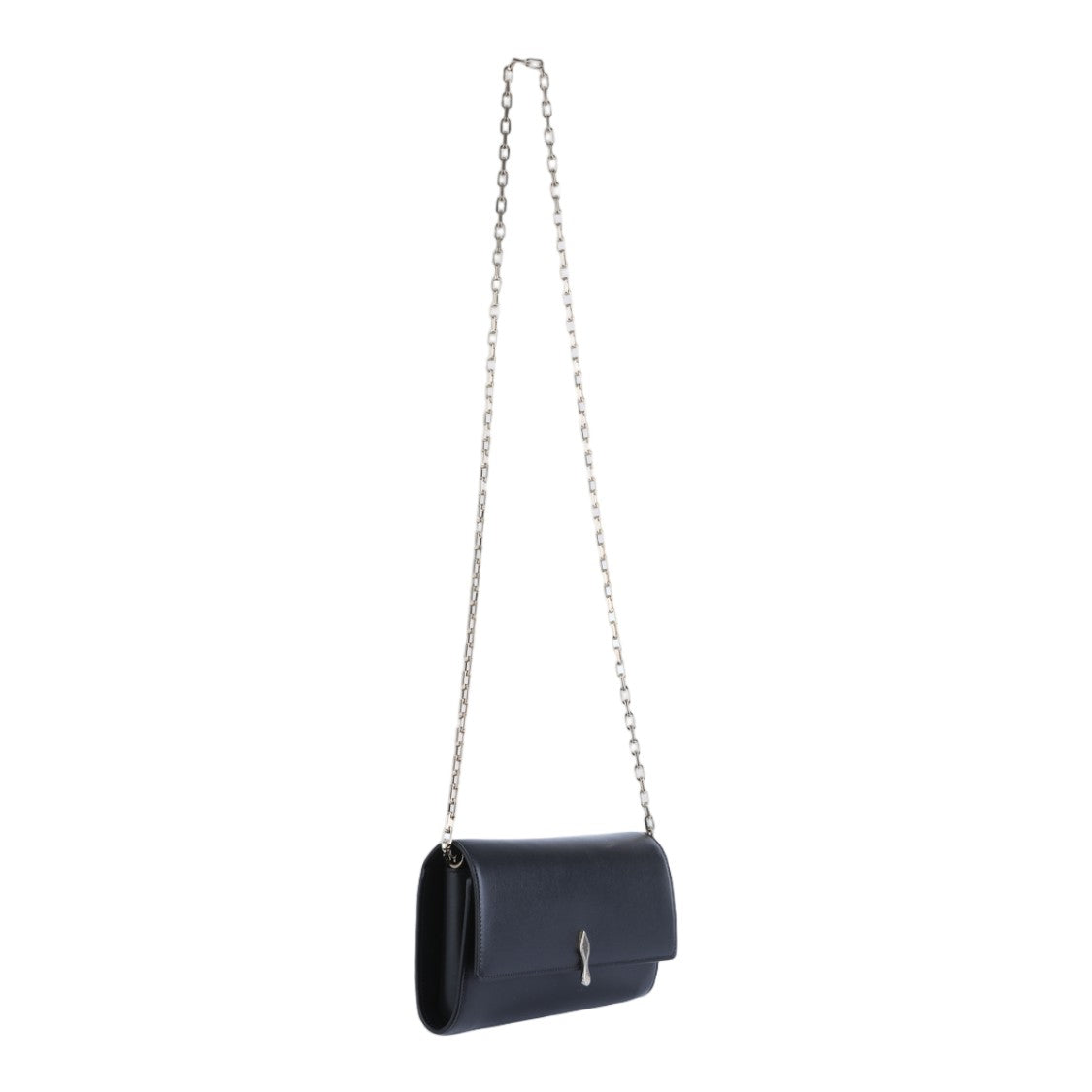 Christian Louboutin Rectangular Black Bag With Flap Closure And Chain Strap