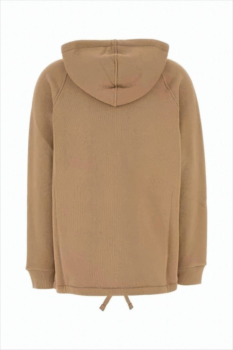 Gucci Cropped Brown Hoodie With Half-Zip Closure