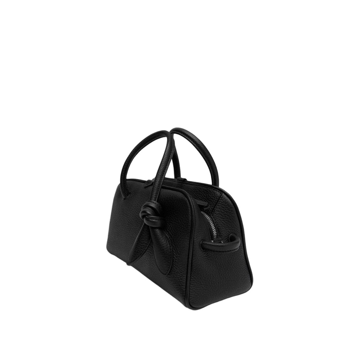 Jacquemus Structured Handbag In Textured Hammered Leather