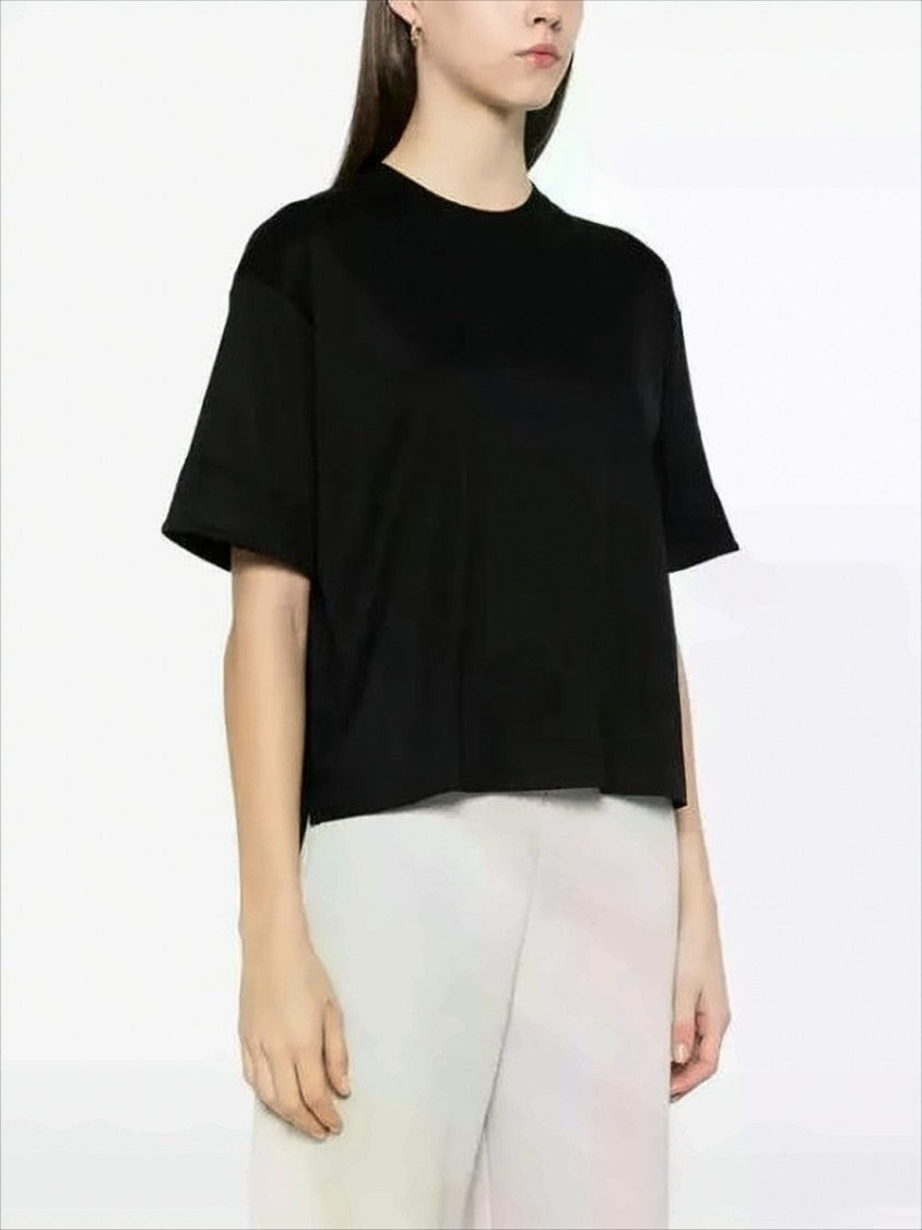 Max Mara Boxy Cropped T-Shirt With Crew Neckline