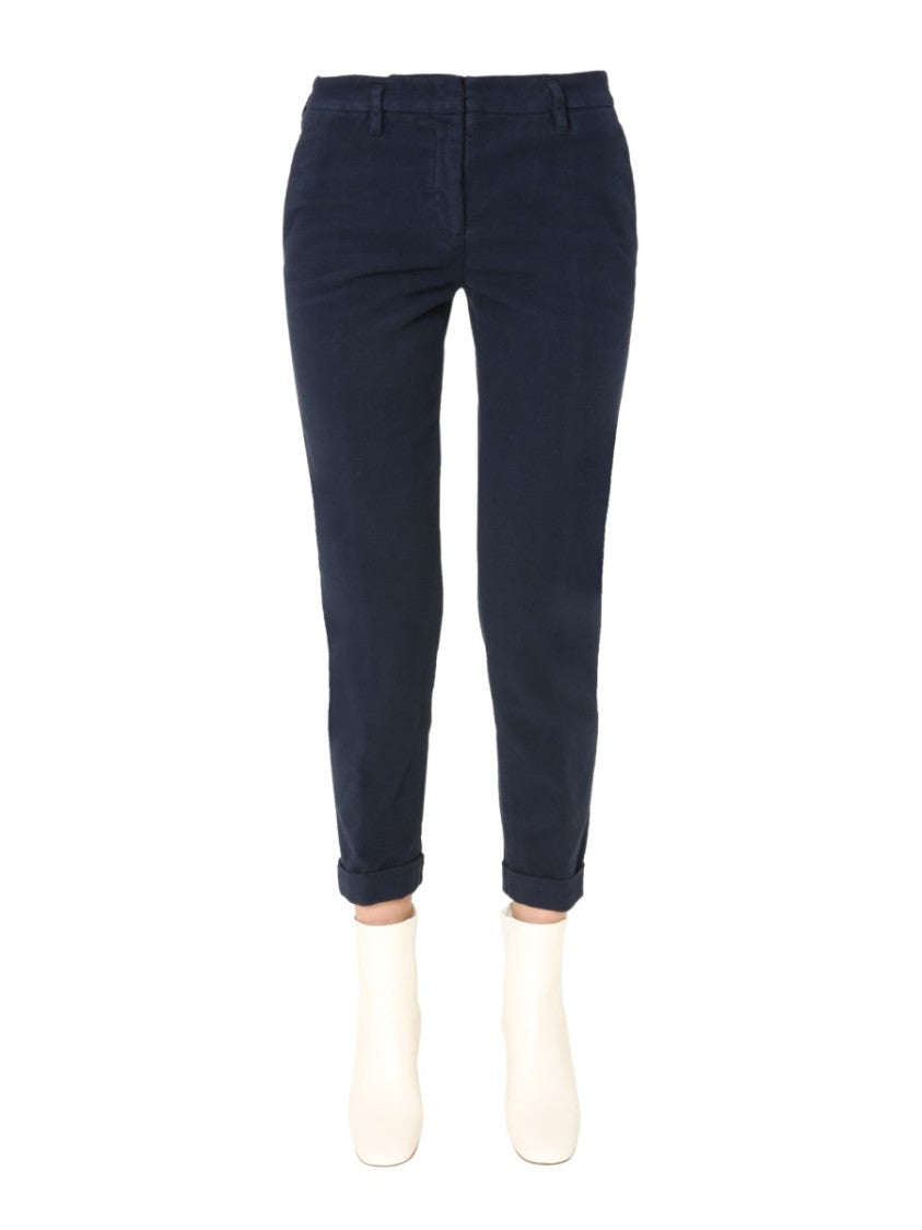 Aspesi Slim Fit Stretch Cotton Trousers