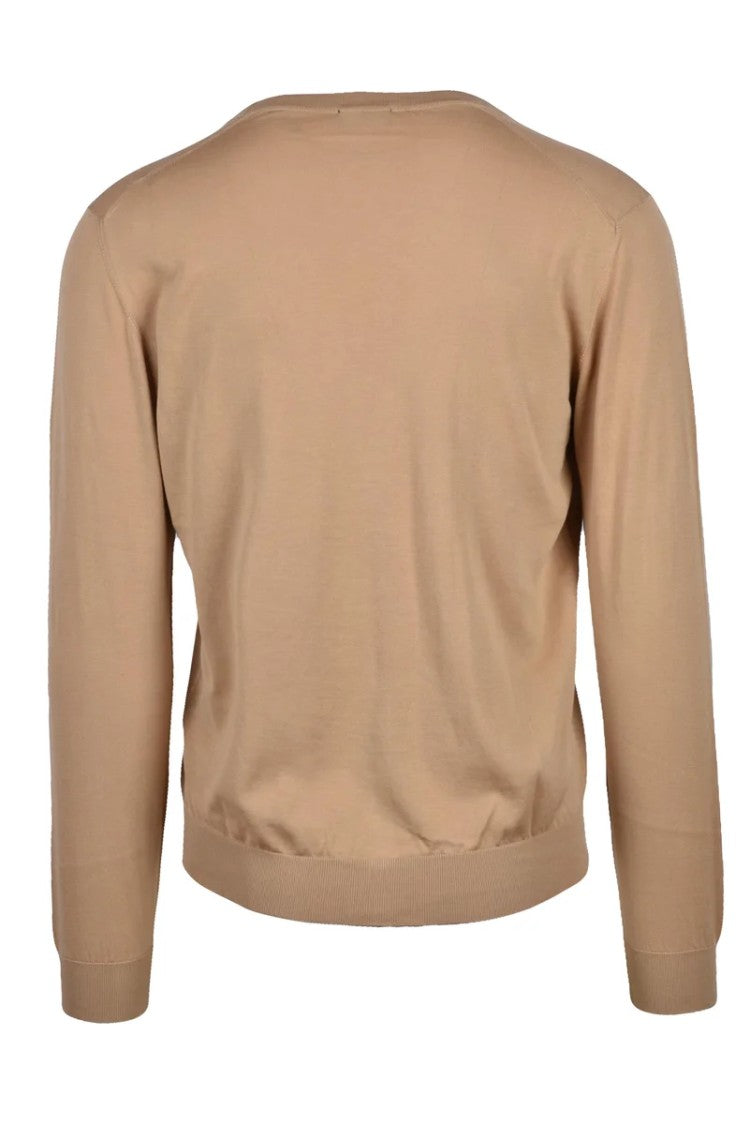 Drumohr Cotton V-Neck Cardigan - Beige