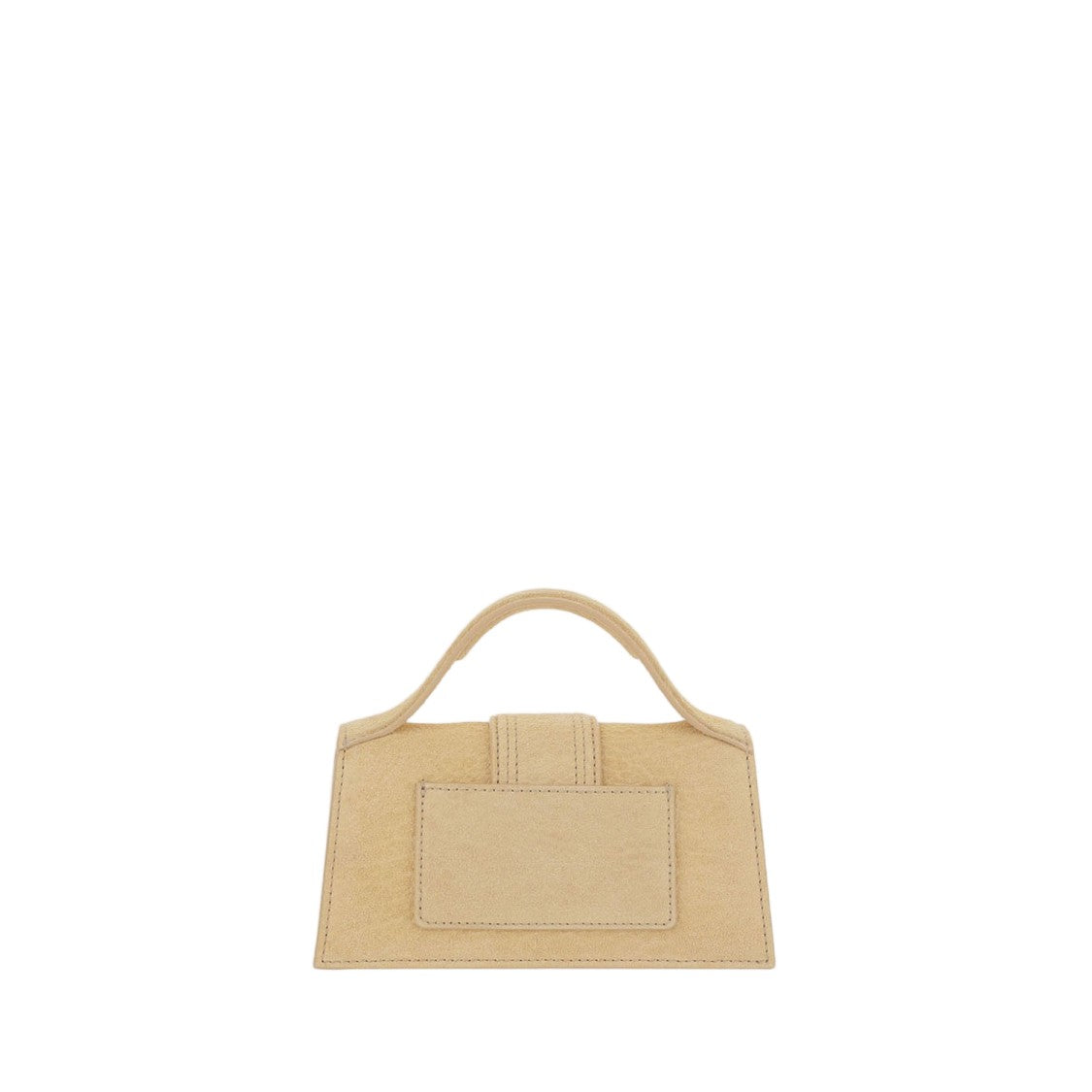 Jacquemus Compact Rectangular Suede Bag With Adjustable Strap And Gold Hardware