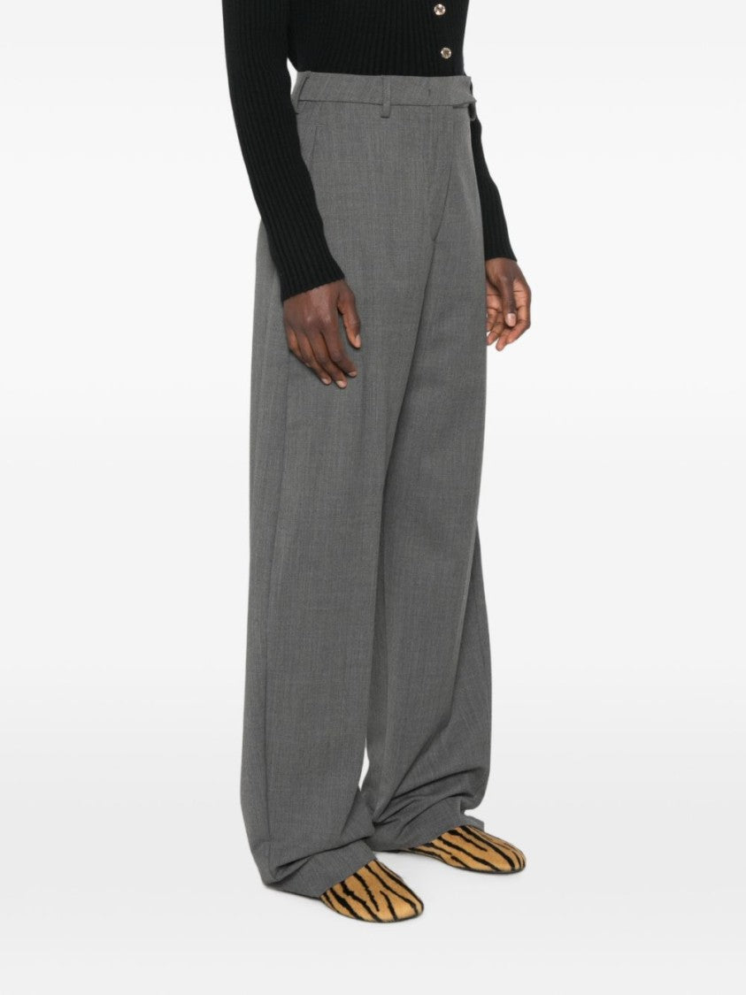 The Latest Dina High-Waist Barrel-Shaped Cotton Pants