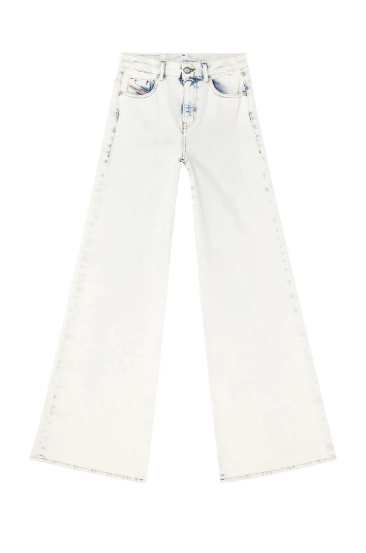 Diesel D-Akemi L.32 Wide-Leg High-Waisted Denim Pants