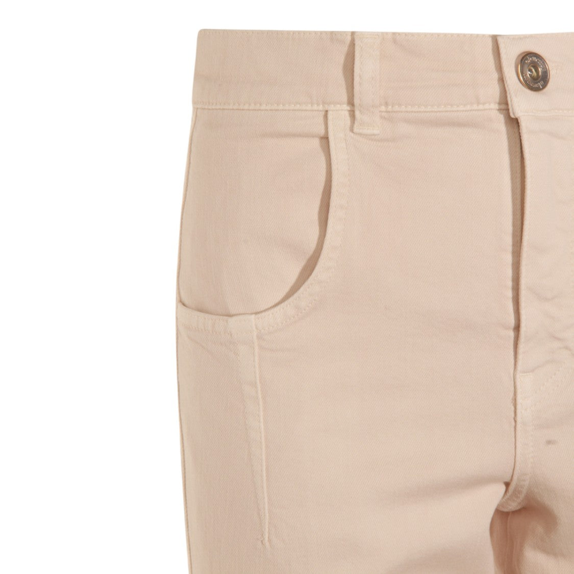 Eleventy High-Waisted Straight-Leg Pants In Sand Shade