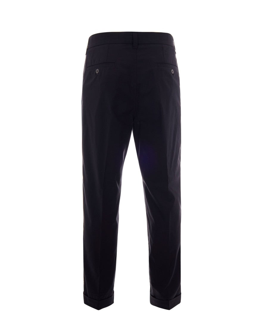 Paolo Pecora Straight-Leg Chino Pants With Cuffed Hems And Refined Accents