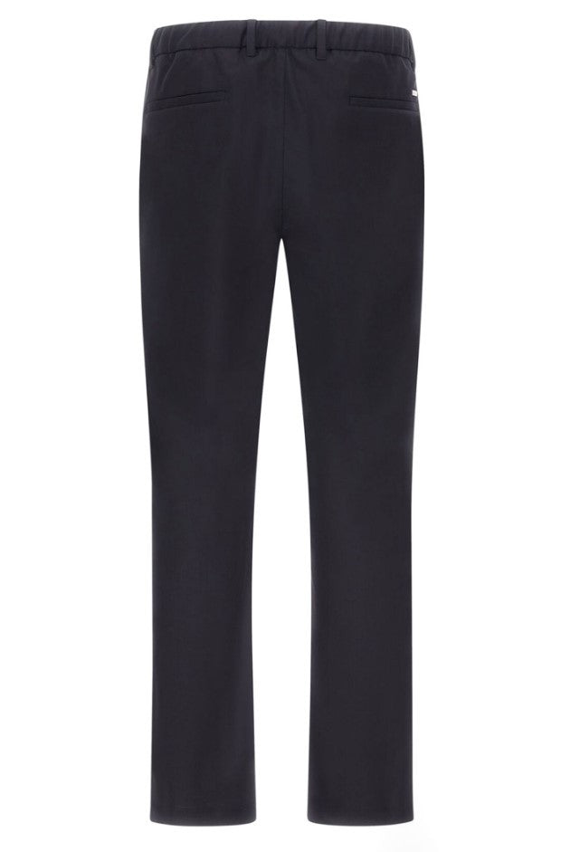 Herno Blue Stretch Cool Wool Trousers