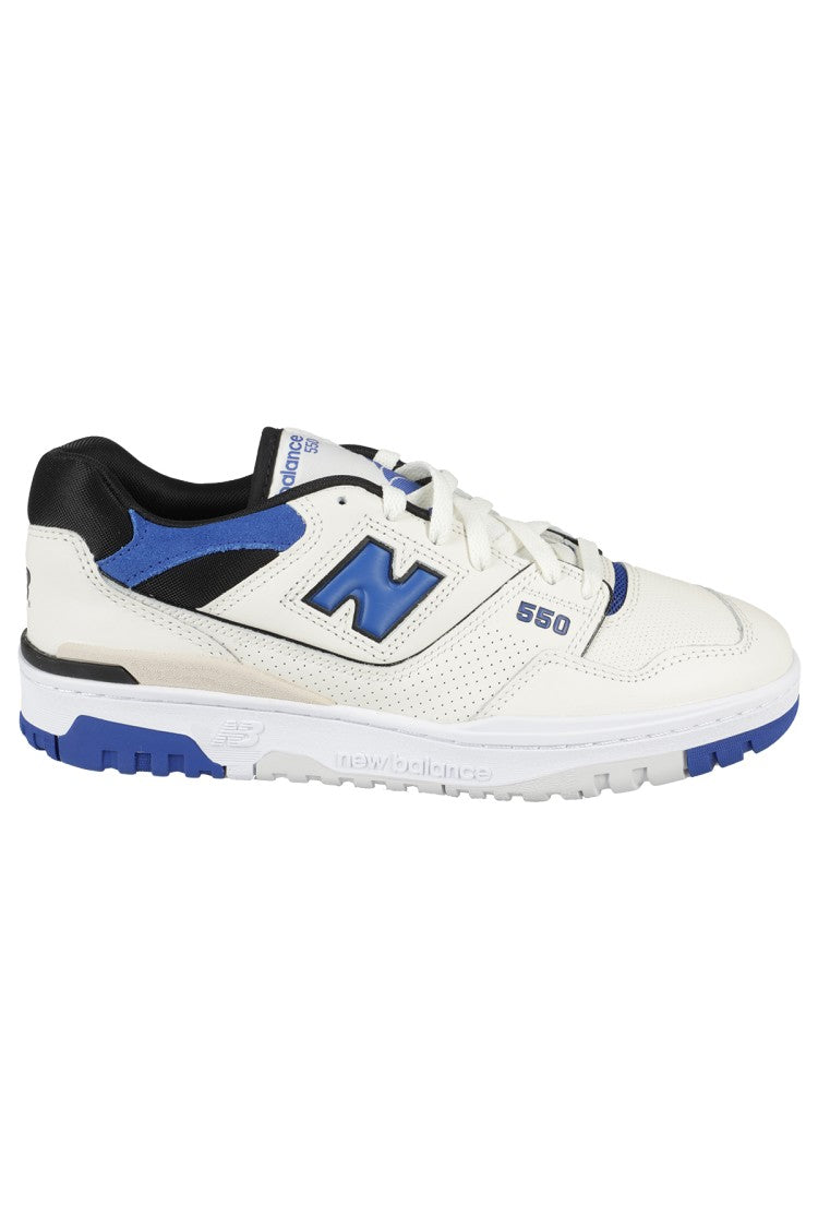 New Balance 550 White And Blue Leather Sneakers