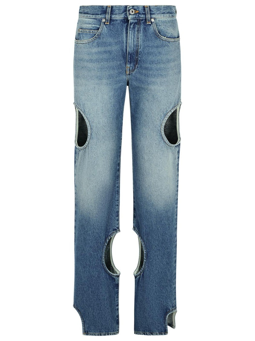 Off-White 'Meteor' Blue Denim Jeans