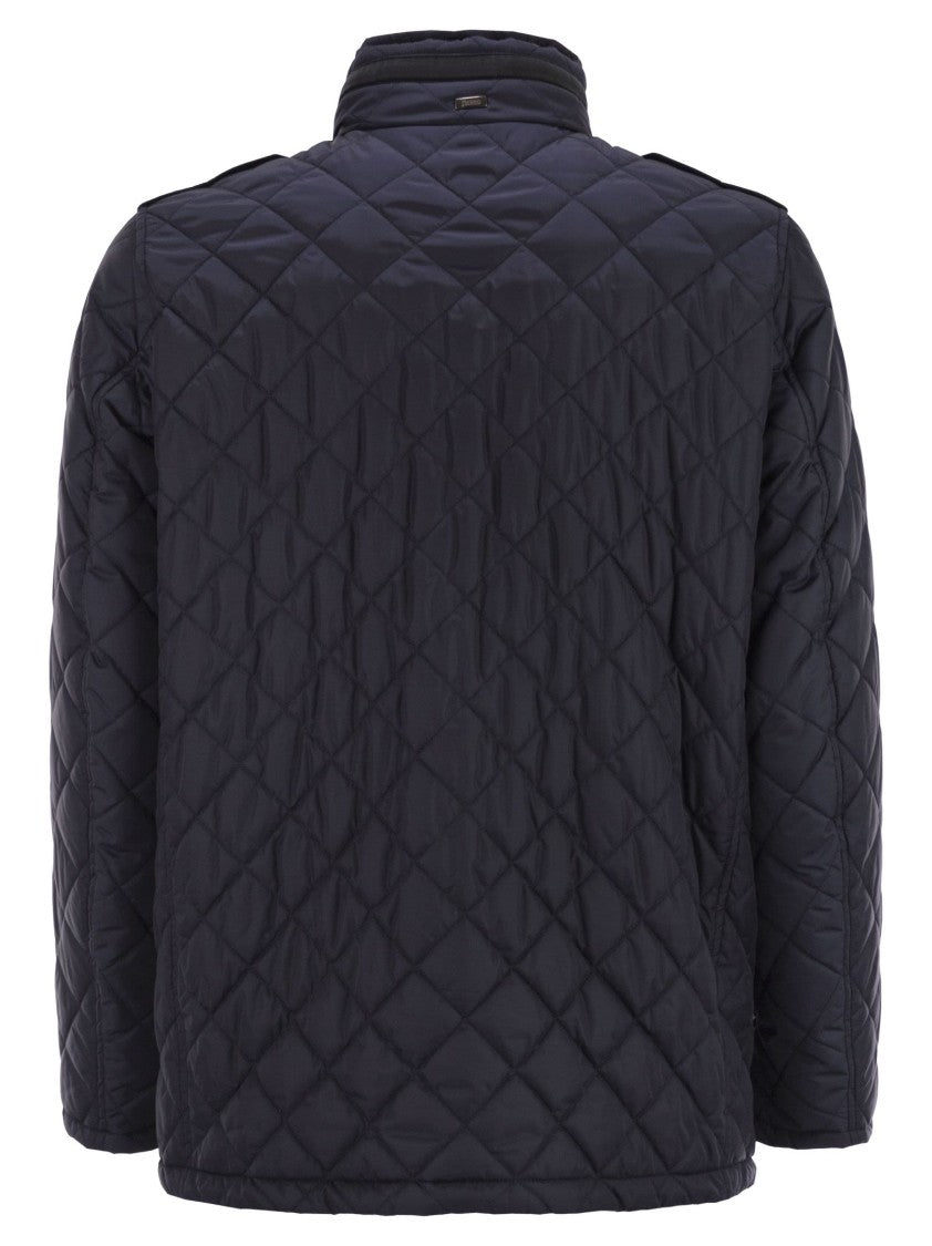 Herno Field Jacket With Diamond Quilting