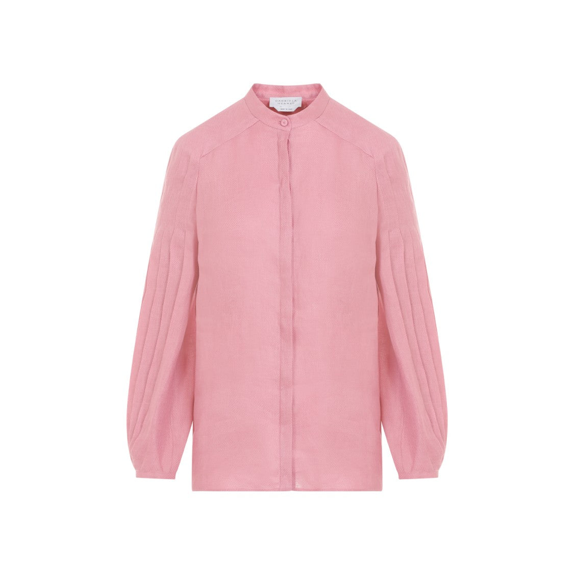 Gabriela Hearst Laetitia Pink Linen Blouse