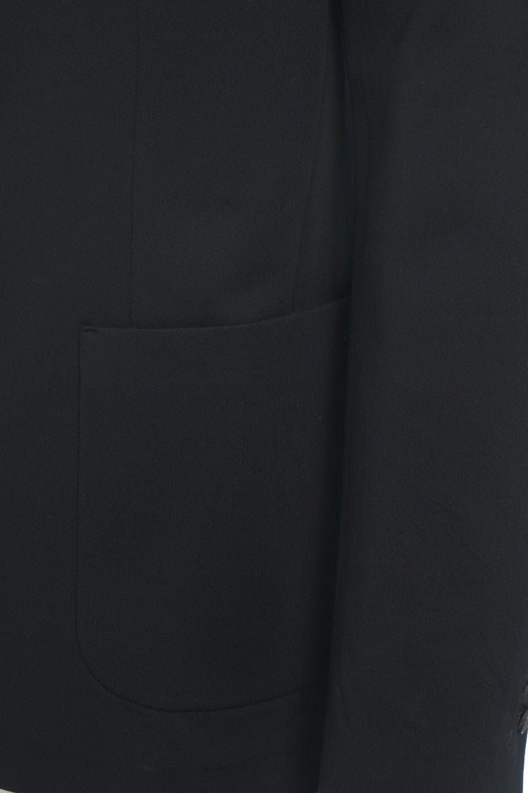 Circolo 1901 Double-Breasted Knit Texture Blazer With Wide Lapels