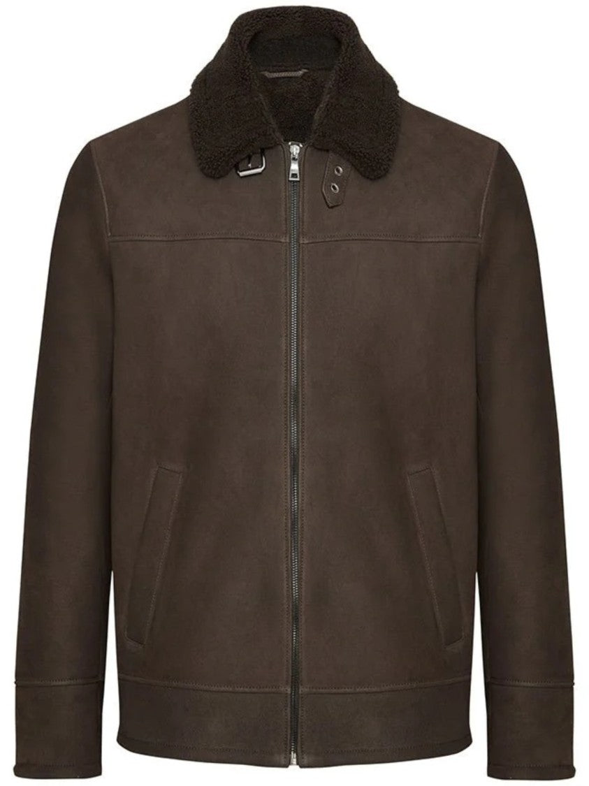 Bigardini Shearling Jacket With Cozy Collar And Structured Silhouette