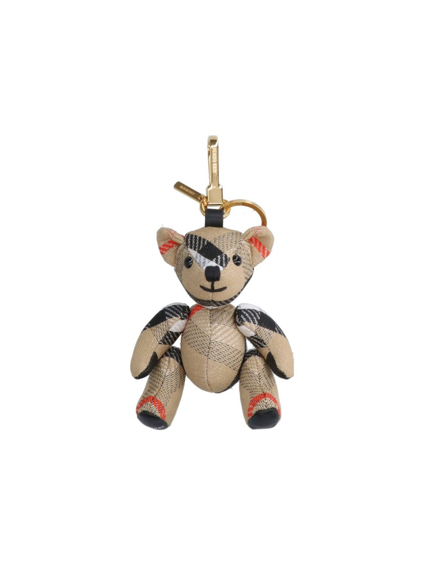 Burberry "Thomas" Teddy Bear Key Ring Charm Beige