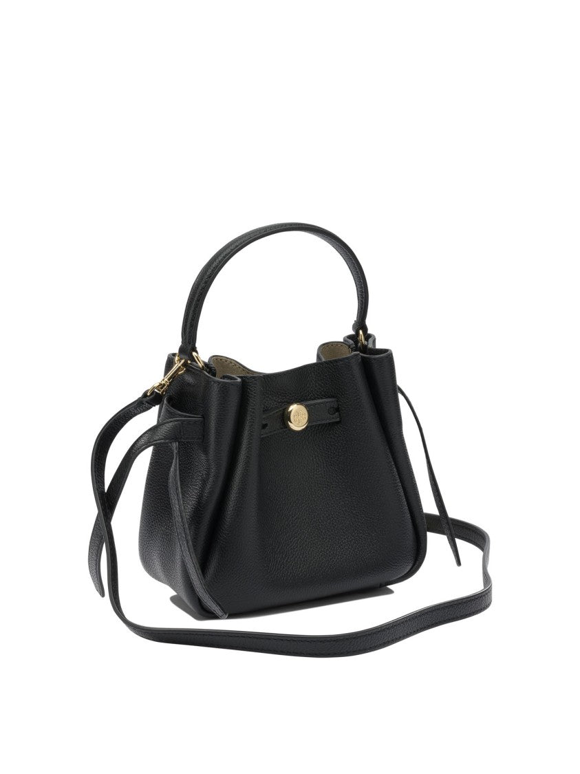 Tory Burch Textured Leather Crossbody Bag With Structured Silhouette And Gold-Tone Detailing