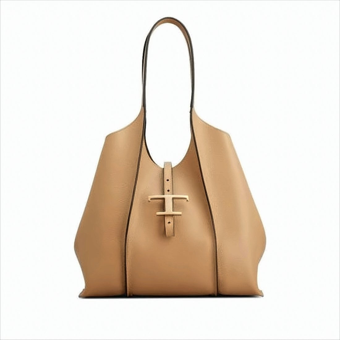 Tod's Smooth Calf Leather Shoulder Bag With Distinctive Buckle