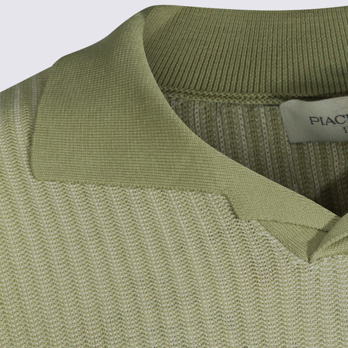 Piacenza Cashmere Short-Sleeved Knit Polo Shirt With V-Notch