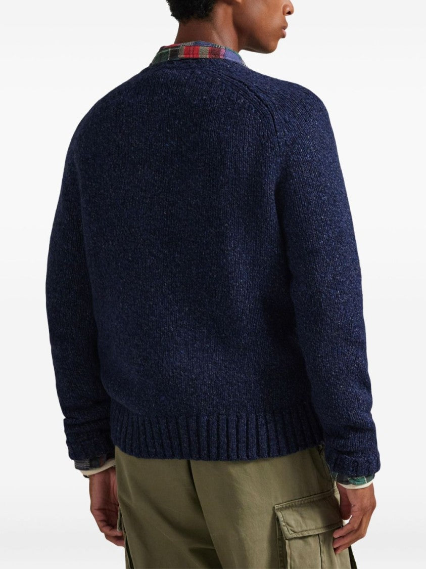Polo Ralph Lauren Textured Navy Knitted Sweater