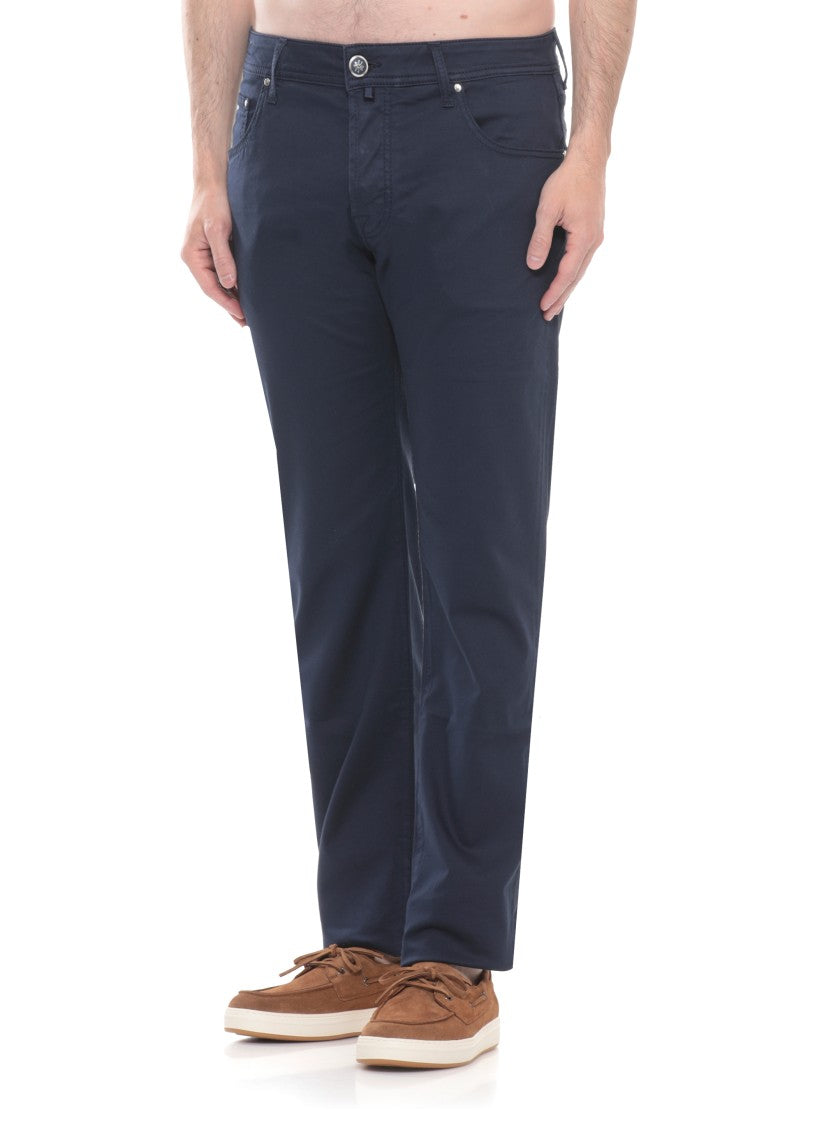 Jacob Cohen Blue Nick Slim Cotton Pants