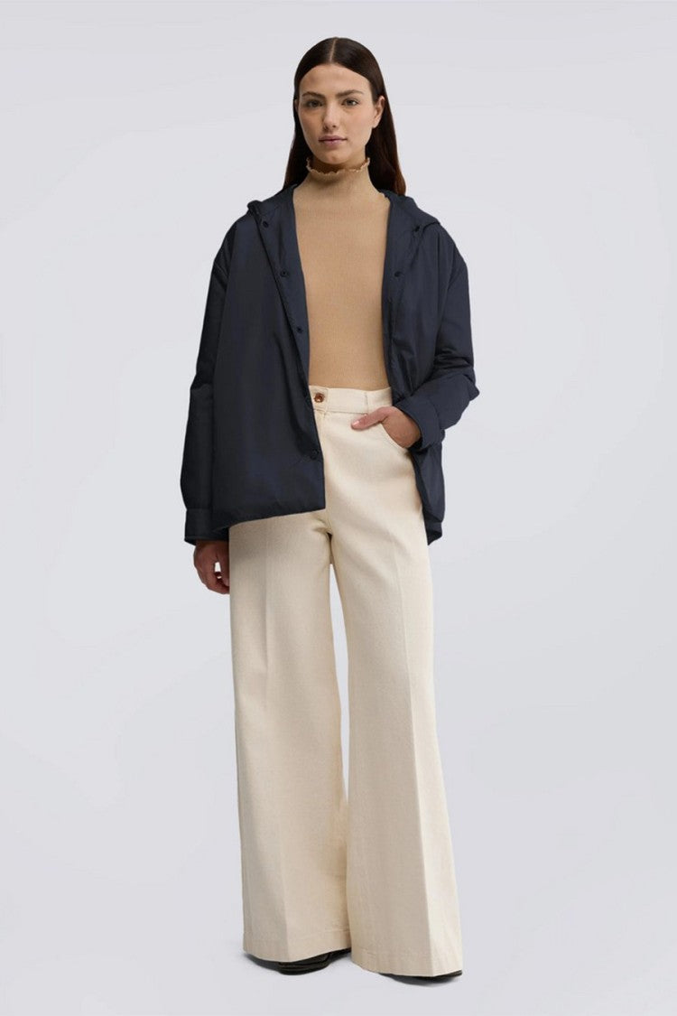 Aspesi Black Beth Polyamide Hooded Snap-Front Jacket