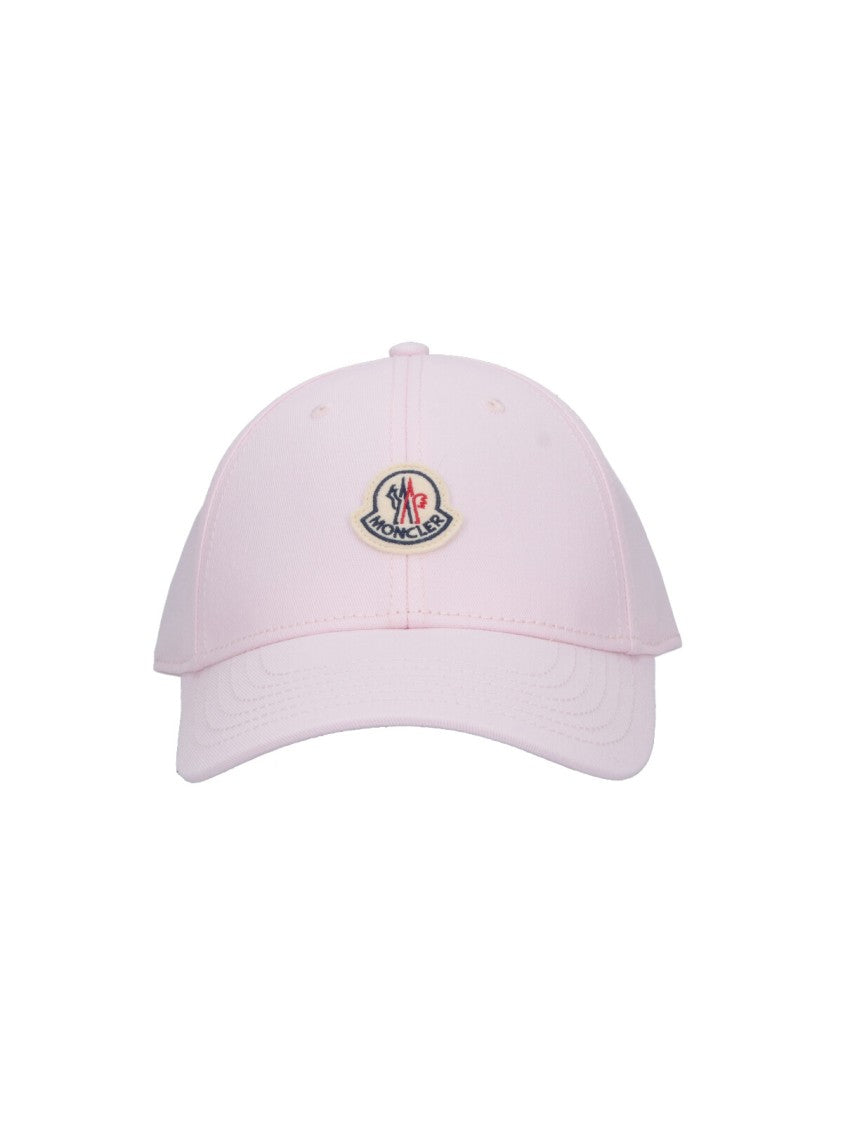 Moncler Pink Curved Visor Cotton Baseball Cap