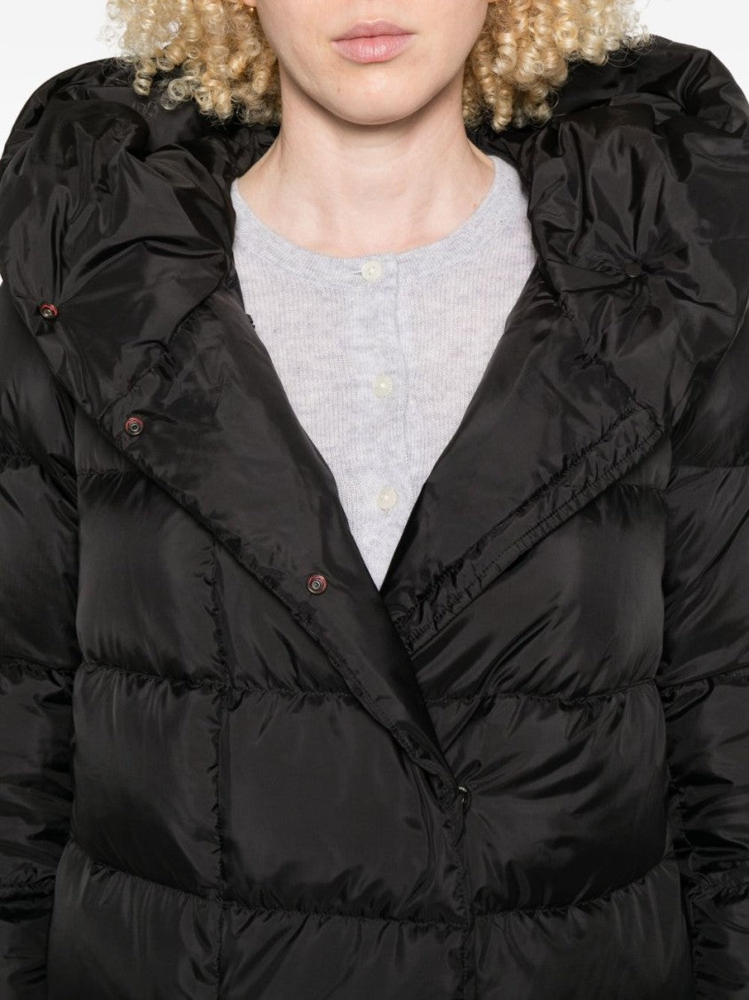 Peuterey High-Volume Collar Black Puffer Jacket
