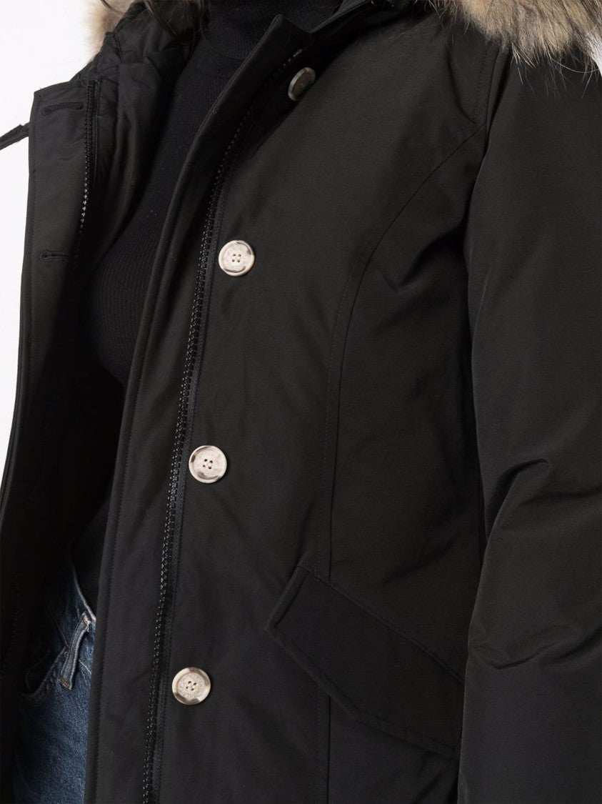 Woolrich Black Arctic Raccoon Down Parka
