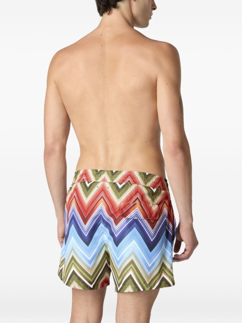 Missoni Zigzag Print Swim Shorts