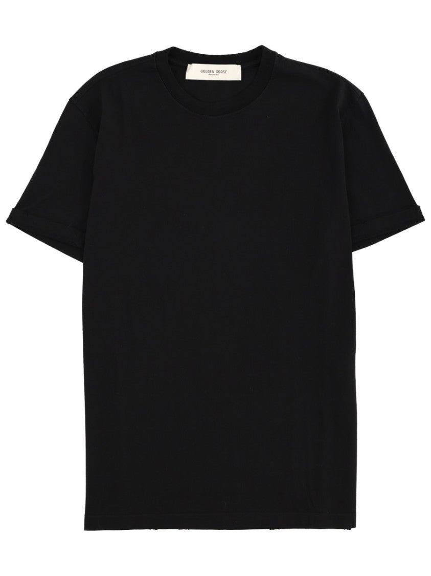 Golden Goose Neutrals Back Neckline Logo Cotton T-Shirt