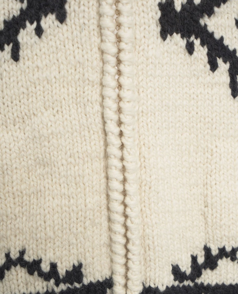 Frantic High Collar Wool Cardigan