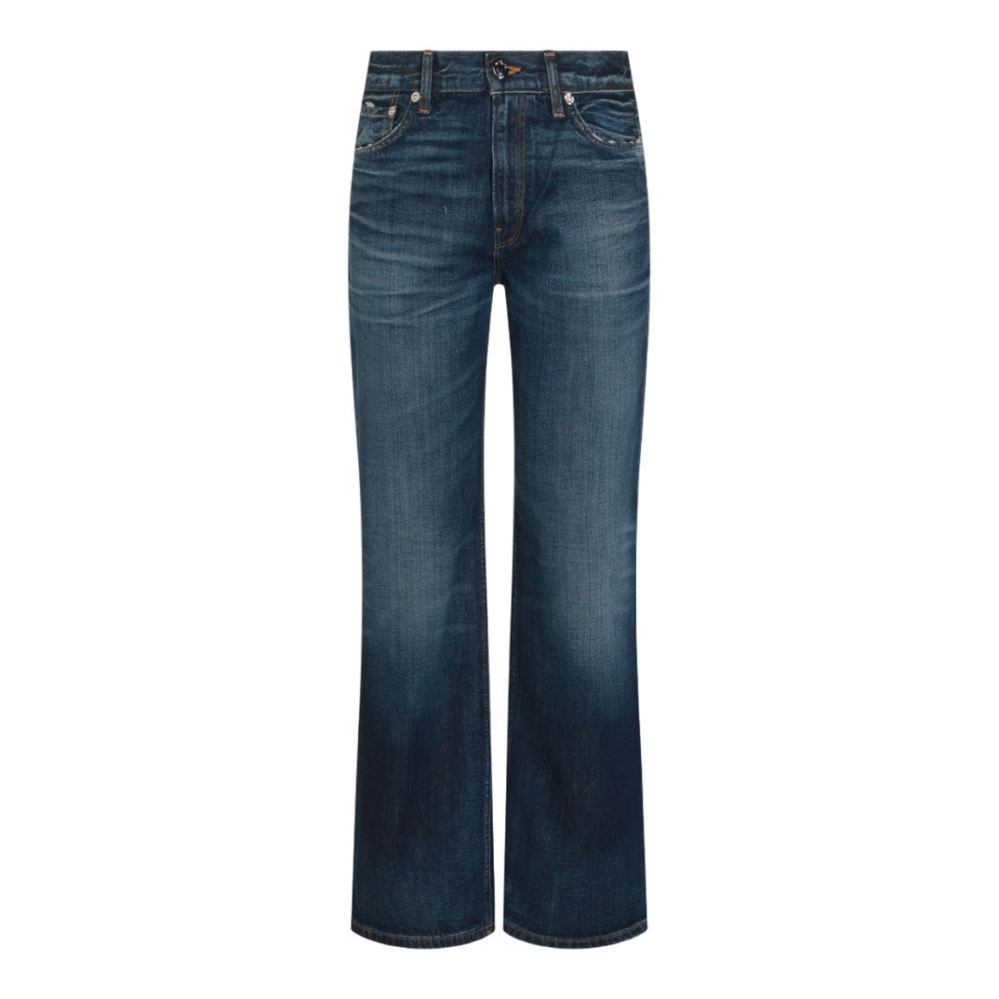 Haikure Classic Flared Denim Jeans With Five-Pocket Design