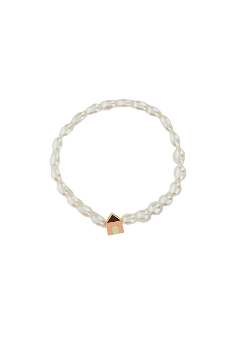 Aliita White Casita Bold Perla Bracelet