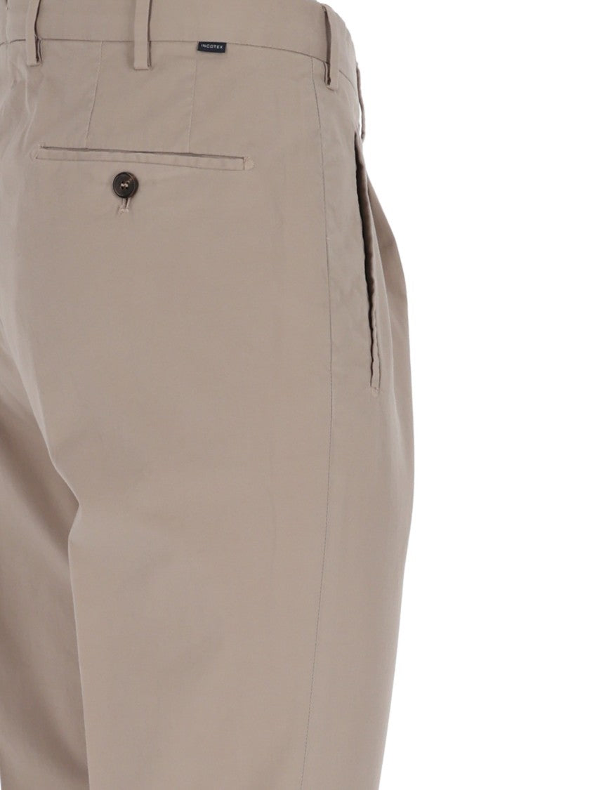 Incotex Tailored Fit Flat Front Straight-Leg Pants
