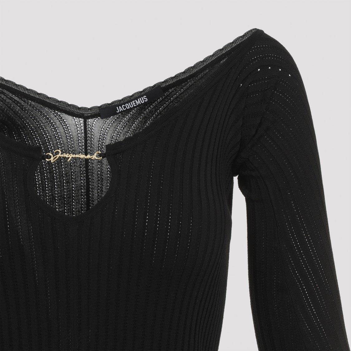 Jacquemus Black Viscose Mini Dress