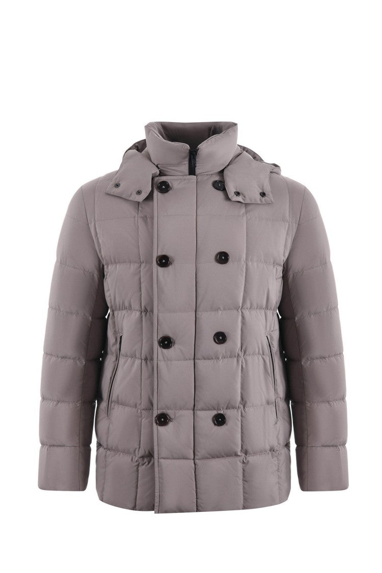 Fay Slate Nylon Quilted Down Jacket