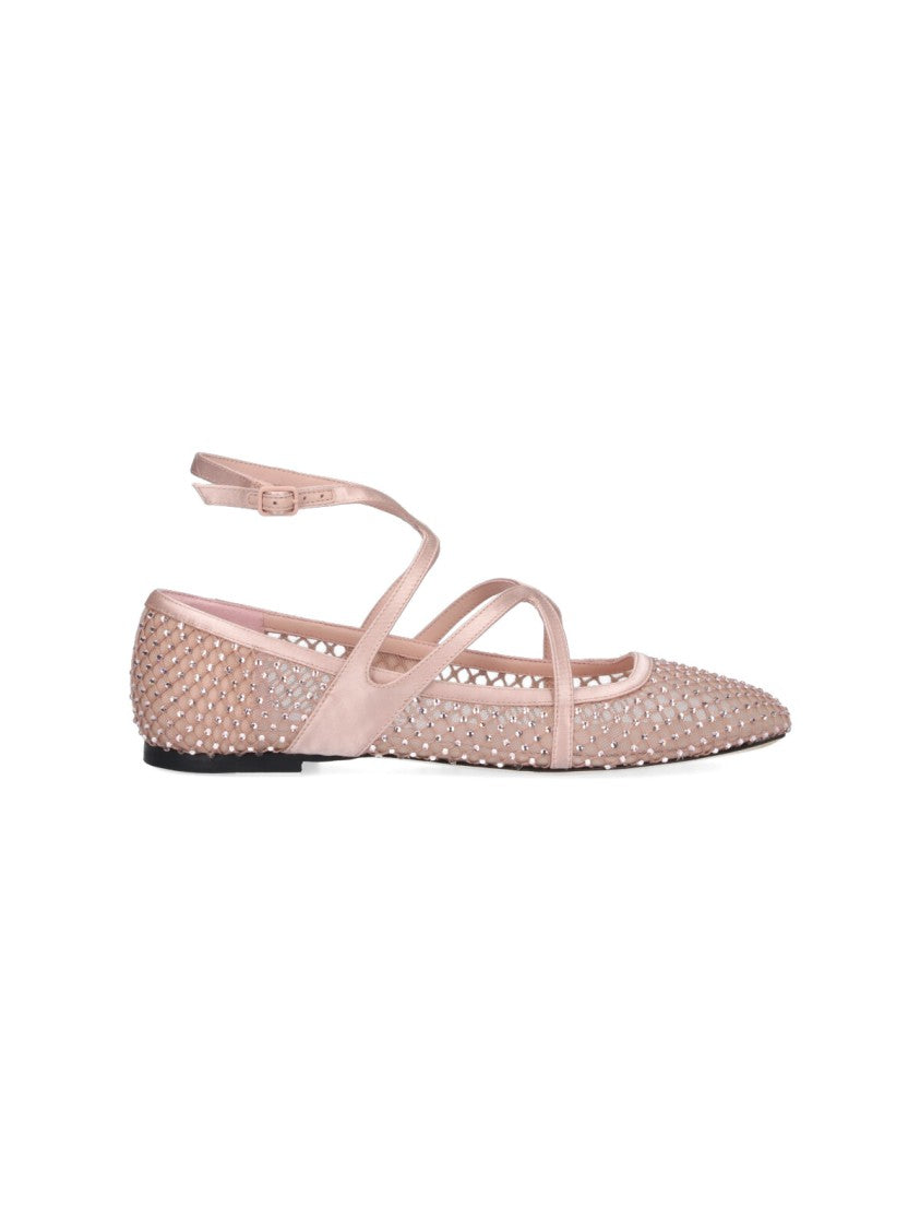 Jimmy Choo "Astoria" Rhinestone Ballerinas