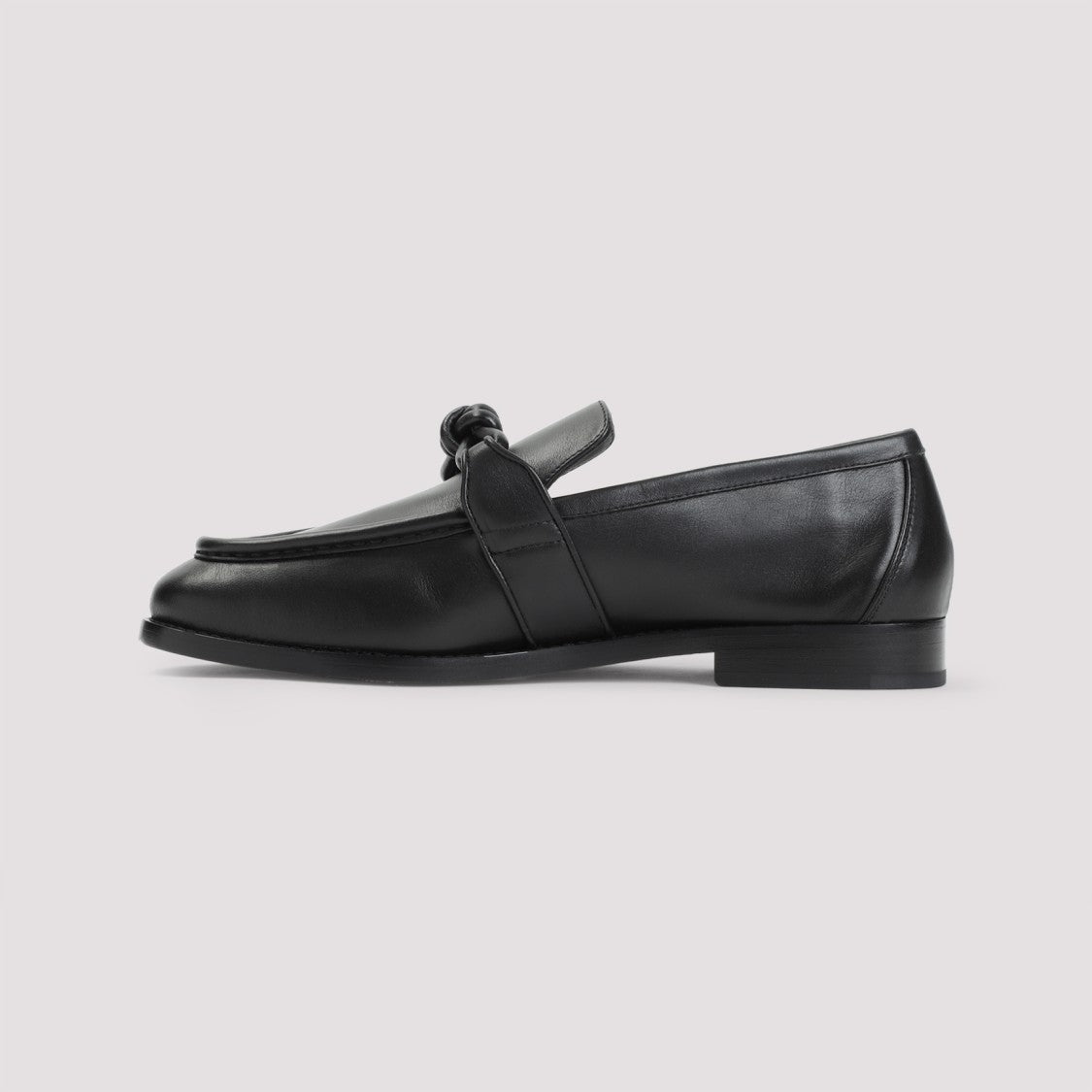 Bottega Veneta Black Leather Loafers