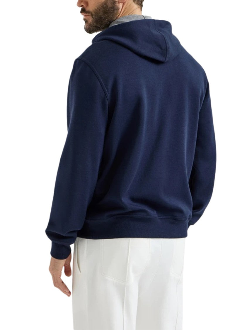 Brunello Cucinelli Hooded Zip-Up Jacket With Ribbed Cuffs And Hem