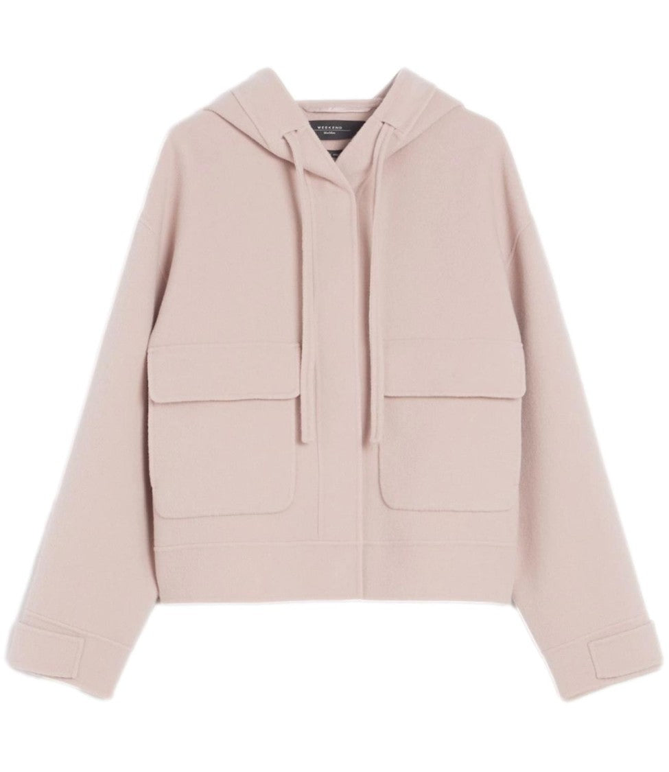 Max Mara Boxy Cropped Jacket With Drawstring Hood