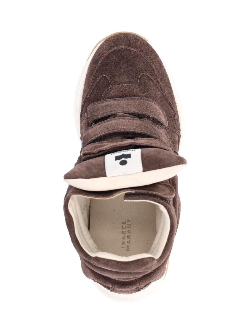 Isabel Marant Brown Balskee Leather Suede Sneakers